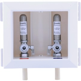 Holdrite 3/4 Inch MHT Washing Machine Outlet Box with Water Hammer Arrestors, Pre-Assembled, 1/2 Inch CTS CPVC Tailpiece, HR-WA-C