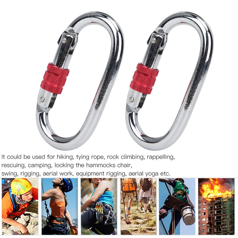2 Pcs Aerial Yoga Mountaineering Buckle O Type Lock Runway