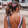 BSGRL American Flag Earrings - Heart Shape USA Flag Silver