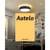 AUTELO Flush Mount Ceiling Light-Black Ceiling Light Fixture - 12Inch
