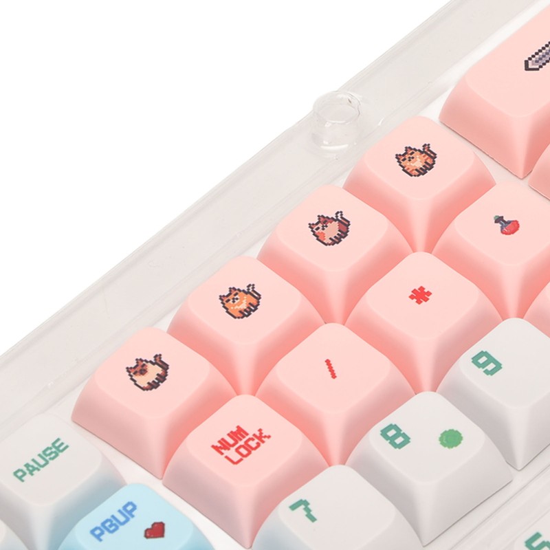 PBT Keyboard Keycaps 130 Keys Dye Sublimation Ergonomic Rich Colors