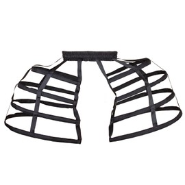 Pannier Petticoat Bustle Cages Skirt Women Victorian Dress Hoop Skirt,Double side Bustle Birdcage Underskirt Black