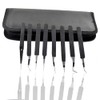 PRECISE CANADA 8 piece Eyelash Extension Tweezers Black Color Straight