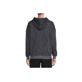 Time And Tru Womens TIME AND TRU Animal/ Leopard Print Hoodie Grey/Black Size Sm 4/6 NWT