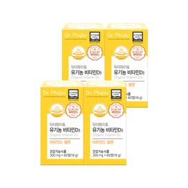 Doctor Pyto Dr. Phyto Organic Vitamin D3 2000IU Adults Men Women Pregnant Women Children Vitamin D 60 Tablets, 4 Pieces / 닥터파이토 유기농 비타민D3 2000IU 성인남녀 임산부어린이 비타민D 60정, 4개