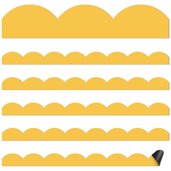 Mooliwe 24 Pcs Magnetic Borders for Classroom Bulletin Board Scalloped
