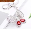 Riggulal Bag Charm Butterfly Key Ring Keychain Carabiner, red