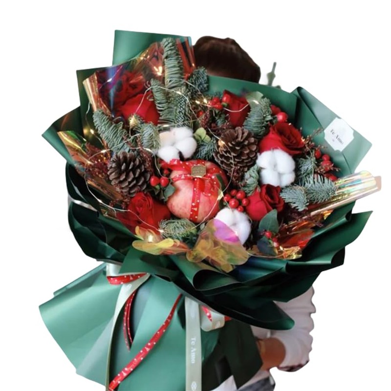 Corkwaw 20 Count Double Sided Colorful Flower Wrapping Paper