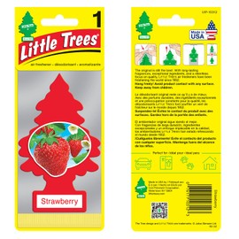 LITTLE TREES Car Air Freshener | Hanging Paper Tree for Home or Car | Strawberry | 6 Pack