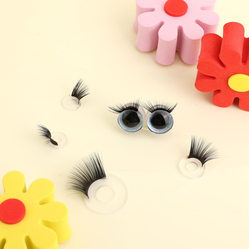 20pcs Doll Eyelashes, 5 Sizes Safety Eyelash Doll Lashes for