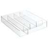 mDesign Plastic Kitchen Cabinet Drawer Storage Organizer Tray - for