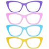 Magnetic Cat Eye Frame Toppers, Pebble Texture, Compatible with Wanda