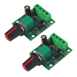 Aoicrie 2PCS DC voltage motor speed controlle, 1.8v 3v 5v 6v 7.2v 12v 2A 30W Low Voltage DC Motor Speed Controller PWM 1803BK 1803B Adjustable Driver Switch
