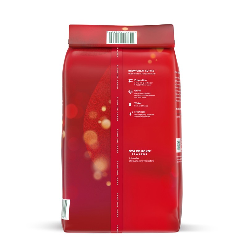 Starbucks Ground Coffee, Medium Roast Coffee, Holiday Blend, 100% Arabica,