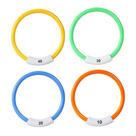 ieron 4 Piece Diving Stick, Pool Diving Ring, Diving Ring Stick, Torpedo, Swimming, Underwater Pool Training Game, Gift for Boys and Girls