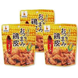 Neo-Ooos Takemori Snack Skin Scented Corn Flavor, 1.8 oz (50 g) x 3 Bags, Made in Japan, Made with Chicken Skin / Crunchy Texture x 3 Packs
