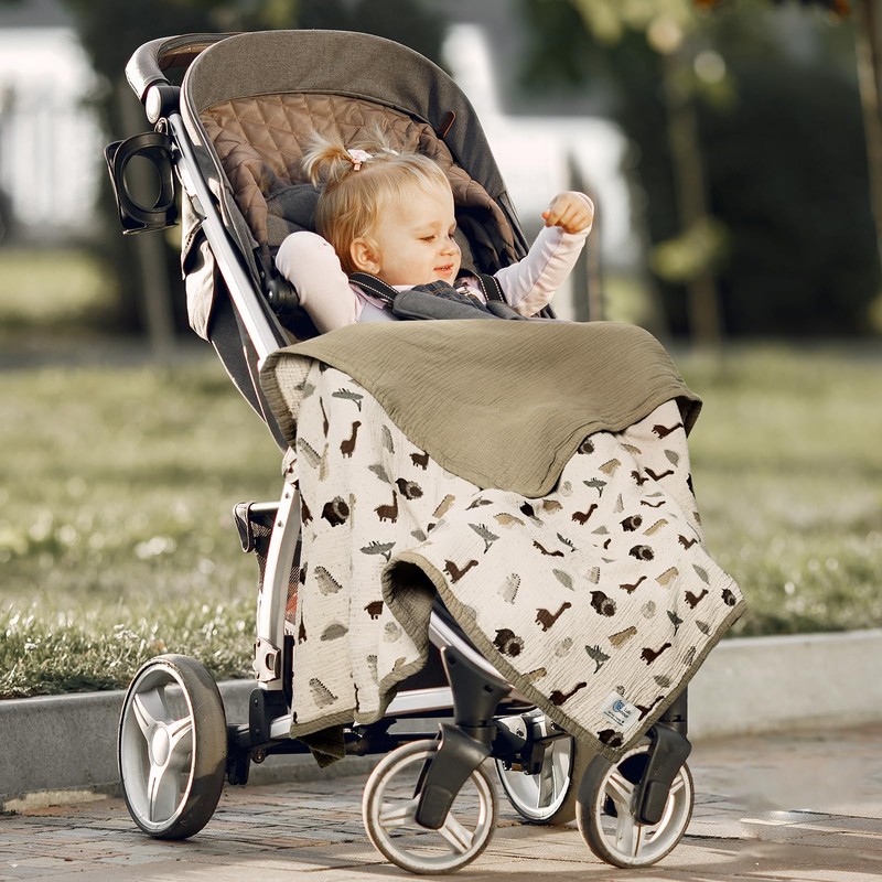 Muslin Baby Blanket for Boys: Cotton Toddler Blanket for Daycare