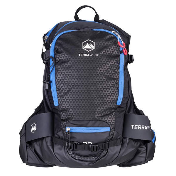 TerraWest Core 22 Ski Backpack (Recco Reflector Installed) (Dark Night/Blue)