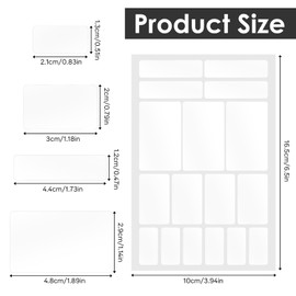 10 Pcs White Labels Stickers Removable Easy Peel Off Waterproof Labels for Bottles Organizing Name Blank Nametags with 1 Liquid Chalk Marker for Home Organization Bottles