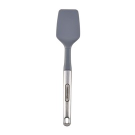 Farberware Pro Stainless Steel Spoon Spatula, Grey - 11.5 Inch Silicone Head for Sautéing, Scooping, Folding - Heat Resistant Kitchen Tool for Nonstick Cookware & Easy Cleaning