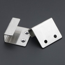 Pxyelec Stainless Steel Hanging Hook 90 Degree Right Angle Hanger for Bathroom Clothes Coat, Pack of 10