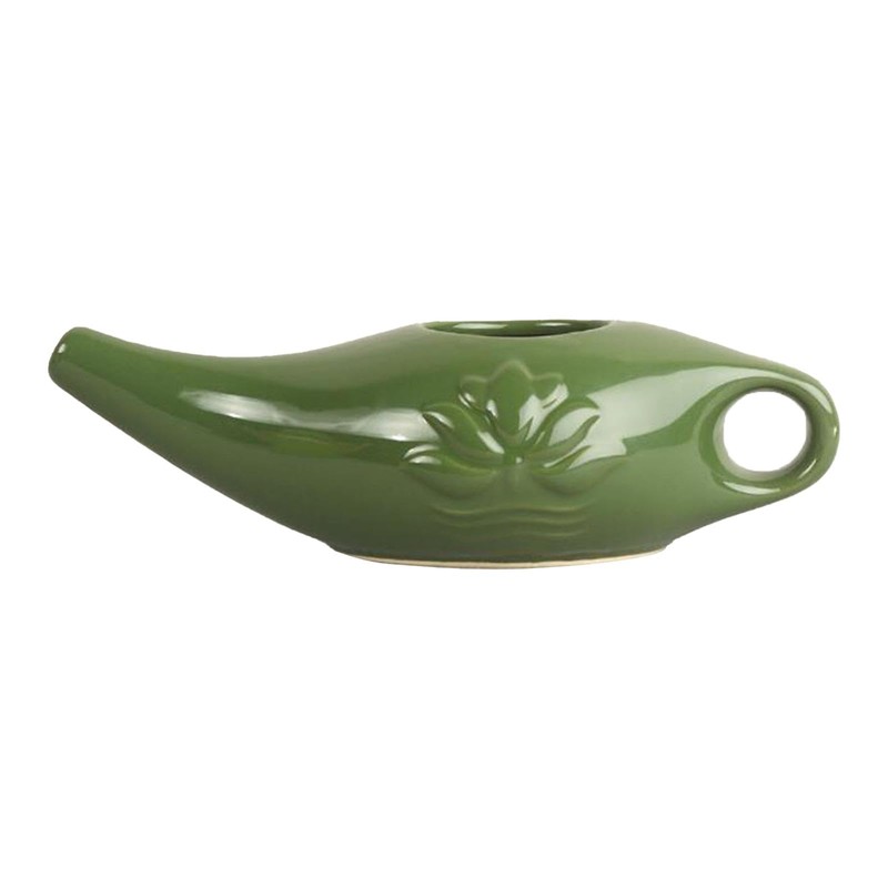TENOL Ceramic Neti Pot Sinus Rinse Pot 250ml Travel Comfortable