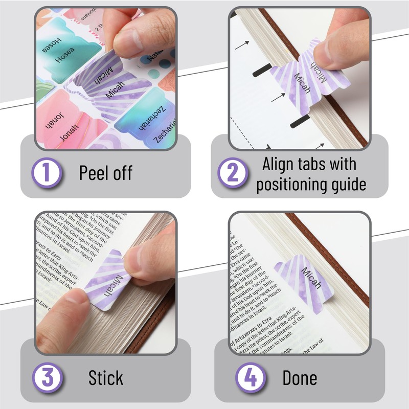 Mr. Pen- Bible Tabs, 120 pcs, Dreamy Tapestry, Laminated Bible