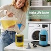 Moforoco 2 Pack Black Liquid Laundry Detergent Dispenser with Bamboo