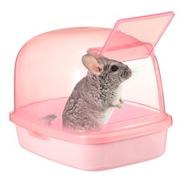 SUPVOX Elegant Hamster Bathroom Plastic Sand Bath House Sauna Toilet for Chinchilla Guinea Pig