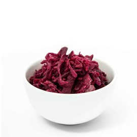 Loving Foods Award Winning *Organic & Made in The UK* Ruby Sauerkraut (475g) Raw, Unpasteurised & Bursting with Beneficial Live Bacteria (12 x Jars)