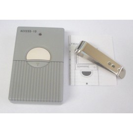 EMS (2 Pack) Garage Door Clicker Transmitter Gate Remote, 10-Pin Digit, Visor Clip