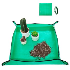 FANTIAN Repotting Mat for Indoor Plants, 26.8" X 26.8" Waterproof Succulent Potting Mat, Foldable Reusable Soil Change Mat Gardening Planting Mat - Gifts for Plant Lovers