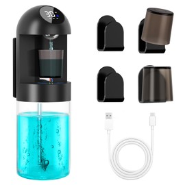 600 mL Automatic Mouthwash Dispenser for Bathroom, Intelligent Magnetic Induction Accurately Dispenses Liquid, Which is Hygienic & Convenient, Protect Dental Health for The Whole Family (Black)