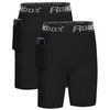 Roadbox Boys Compression Shorts, 2Pack Youth Athletic Underwear with Pockets,