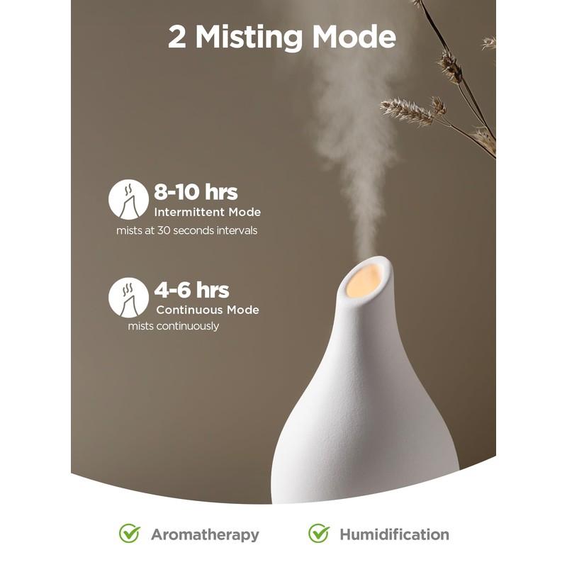 InnoGear Essential Oil Diffuser, 150ml Ceramic Diffuser Handcrafted Stone Aromatherapy