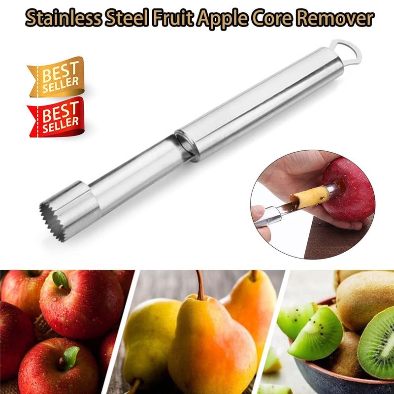2 PCS Apple Corer, Stainless Steel No-Slip Handle Apple Corer