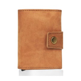 Slim Wallet with Coin Compartment and RFID Protection 24 (10A) Mini Wallet Men & Women - Card Holder Credit Card Holder - Wallet, tan, Modern