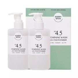 Happibath 해피바스 PH4.5 약산성 쑥 여성청결제 300ml x2 Happybath PH4.5 Mild Acidic Mugwort Female Cleanser 300ml x2