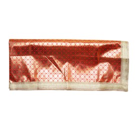 Decorative Cloth Pooja Asaan Mat Large Puja Indian Traditional Cultural Navratri Festival Decoration for Backdrop Statue Chowki Aasan Mat Posters Frame Home Decor Items(Size:- 36 Inch x 36 Inch)(Red)