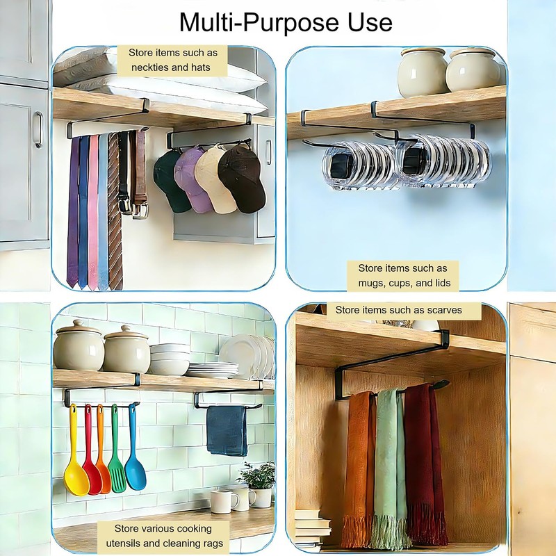 Under Cabinet Paper Towel Holder - Punch-Free Hanging Tissue Roll