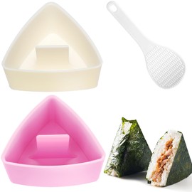 Onigiri Mold Triangle, 2 Pack Large Rice Ball Mold Sushi Makers, Japanese Rice Cooker Kit for Lunch Bento