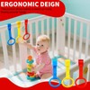 Rindion 3PCS Baby Pull Up Rings, Standing Walker Exercises Assistant