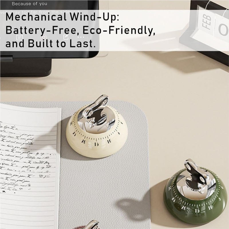Retro Kitchen Timer, Wind Up Magnetic Kitchen Timer 60 Min,