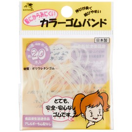 Kawamura Kintenma Kintenma Color Rubber Bands, Approx. 20 Pieces, Transparent, kw92697