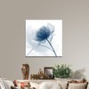 Wieco Art Blue Flickering Flower Modern Abstract Canvas Wall Art