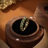 Eternity Rings for Women 4.2mm Emerald Bubble Wedding Ring Bezel