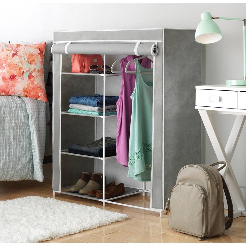 Whitmor Compact Clothes Closet - Space Saving - 4 Shelves