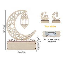 Kellegour Eid Crafts Night Light,2PCS Ramadan Mubarak Lamp Decorations,Moon Star Ramadan Mubarak Light,Eid Mubarak Table Decor,Eid Mubarak DIY Muslim Gift for Muslims,Ramadan,Islamic Table Decor