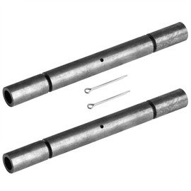 OTTFF 2 Pack 12" Weld On Trailer Ramp Door Hinges, Heavy Duty 3 Piece Weldable Barrel Hinges for Metal Gate