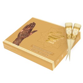 6pk Individual Cones 100% Organic Henna Mehindi Cones Ready To Use. No Chemicals, No Dyes Guaranteed Colour